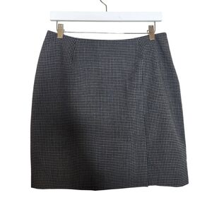 Amanda Smith Petite Black/Gray Check Knee Length Skirt Business Skirt Size 14P